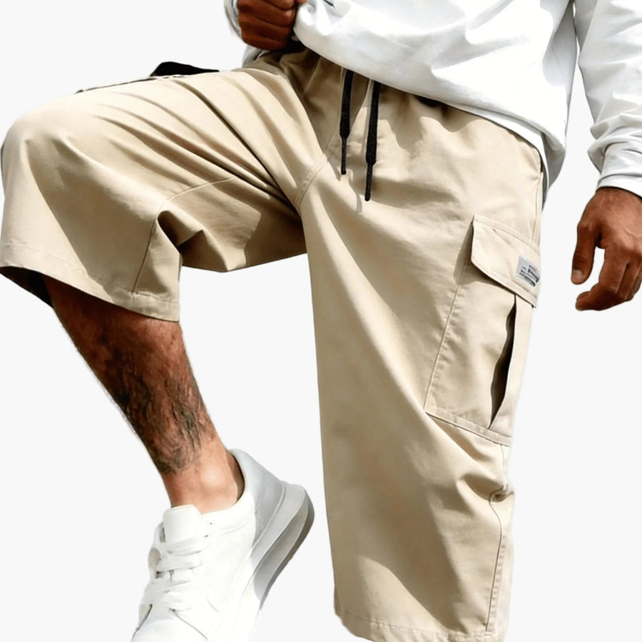 Herr Bermudashorts i cargo-stil för vardagsbruk och streetwear
