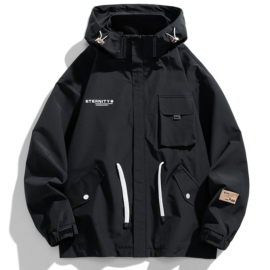 Unisex Parkasjacka med Huva och Fickor, Beige