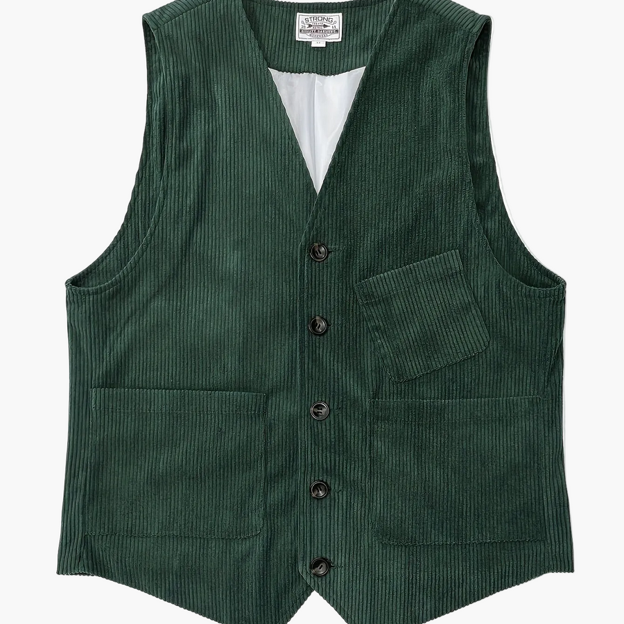 Herrväst i klassisk workwear-stil – elegant och mångsidig väst för arbete och fritid