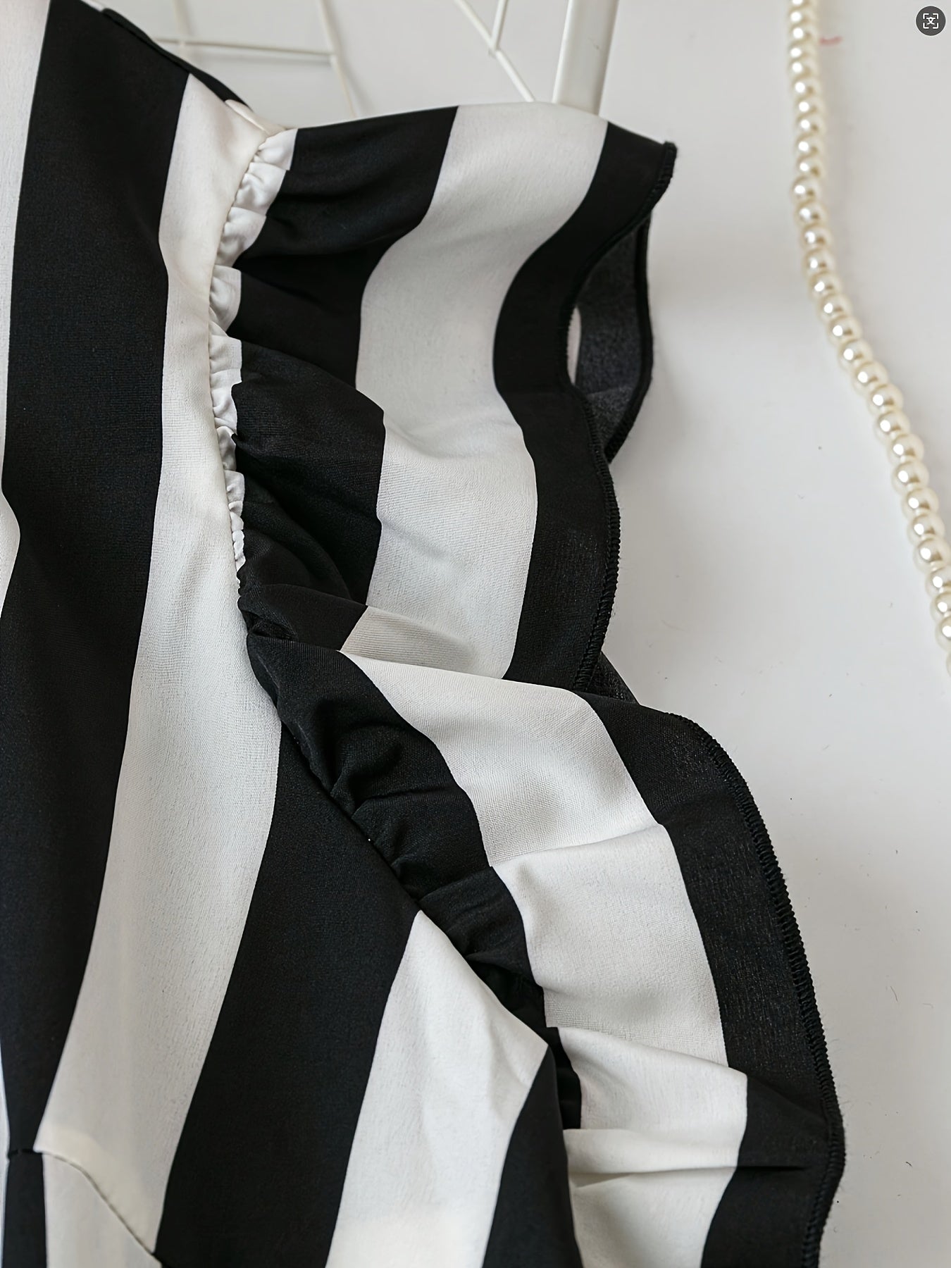 Dam Blus Elegant Randig Med Rosett Sommar Kontorsstil