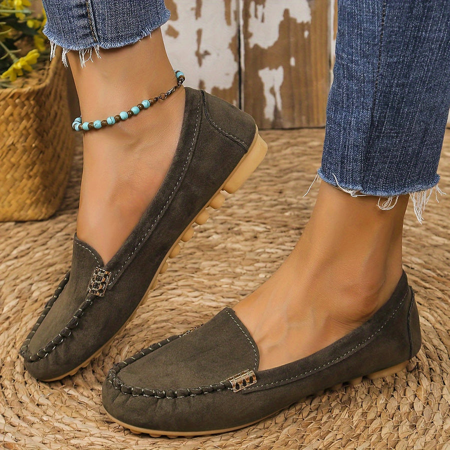 Damloafers för vardag och fritid – Klassiska mockasiner med komfortsula