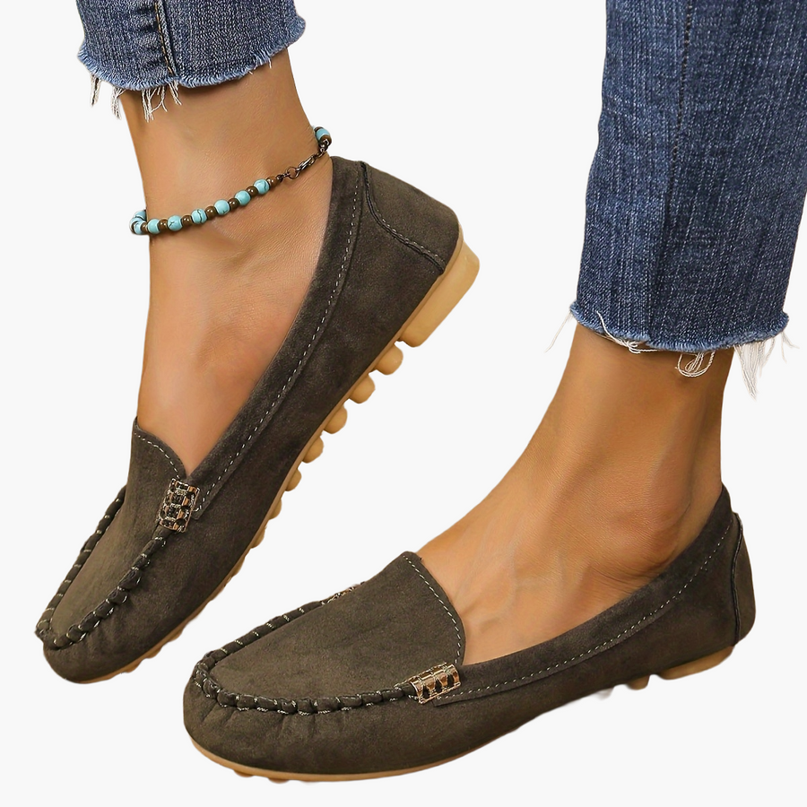 Damloafers för vardag och fritid – Klassiska mockasiner med komfortsula
