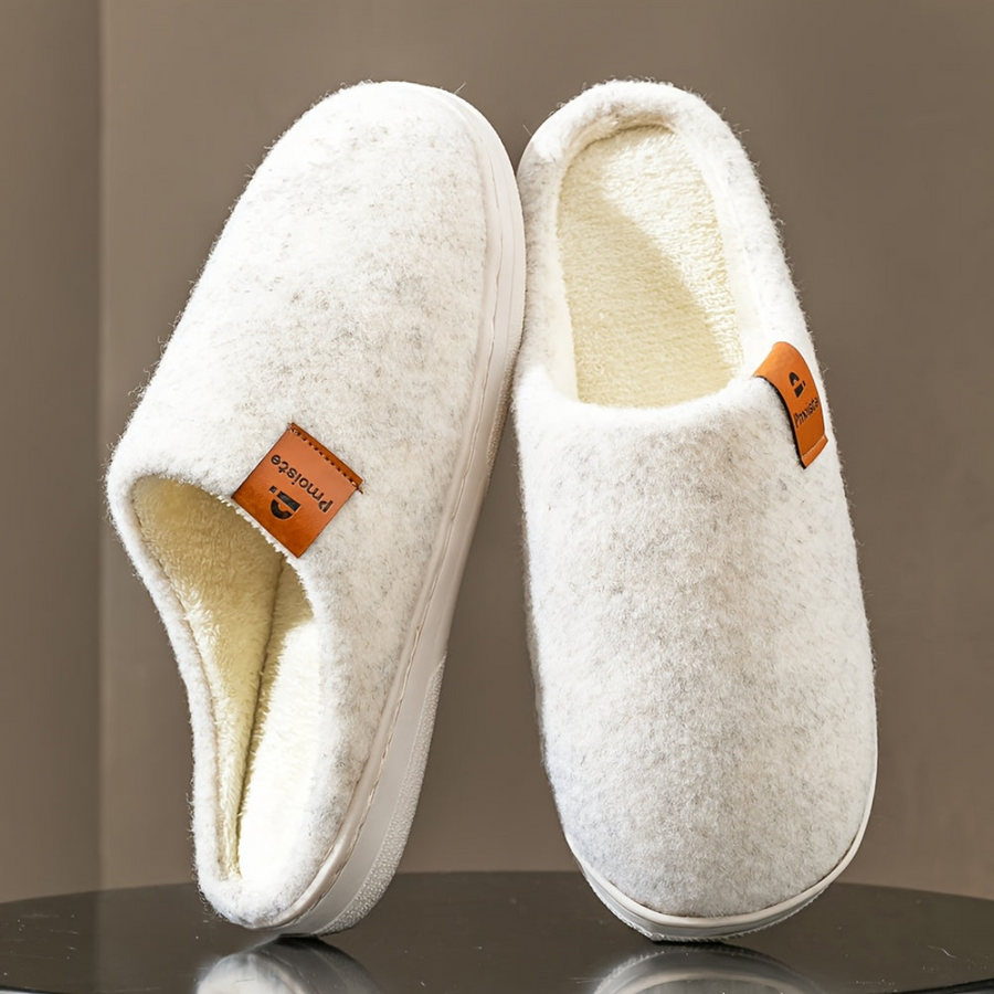 Unisex tofflor, varma hemmatofflor, mjuka innetofflor i svart