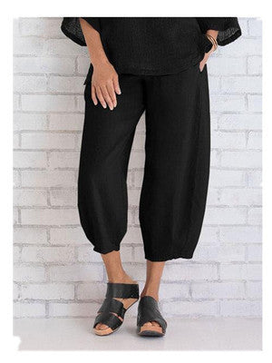 Leah – Lösa Casual Caprisbyxor för Kvinnor
