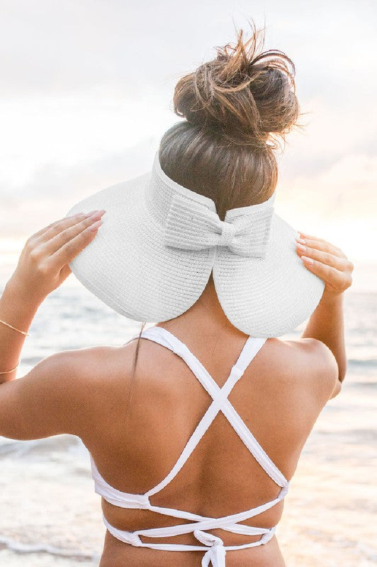 Solskärm med Rosett UV-skydd Strandhatt