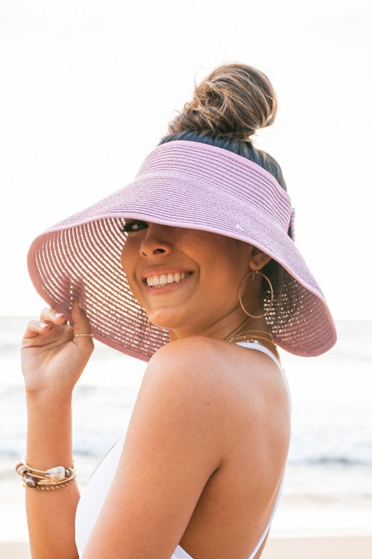 Solskärm med Rosett UV-skydd Strandhatt