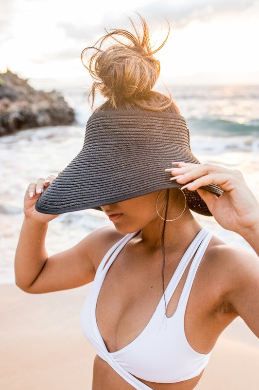 Solskärm med Rosett UV-skydd Strandhatt