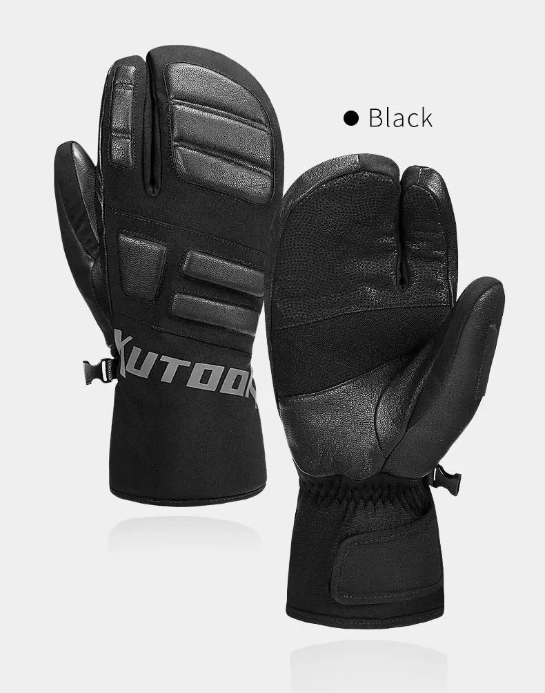 Vinterskidvantar med termiskt foder och snölås – vattentäta, vindtäta (2-finger/5-finger)