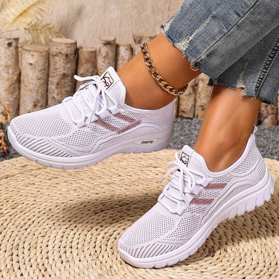 Dam Sneakers Sportiga Låga Löparskor Vardagsstil