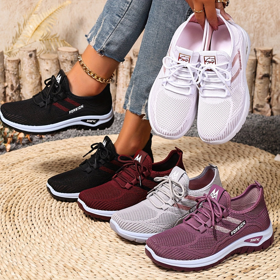 Dam Sneakers Sportiga Låga Löparskor Vardagsstil