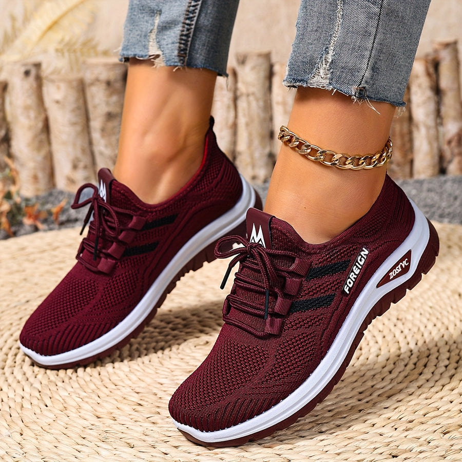 Dam Sneakers Sportiga Låga Löparskor Vardagsstil