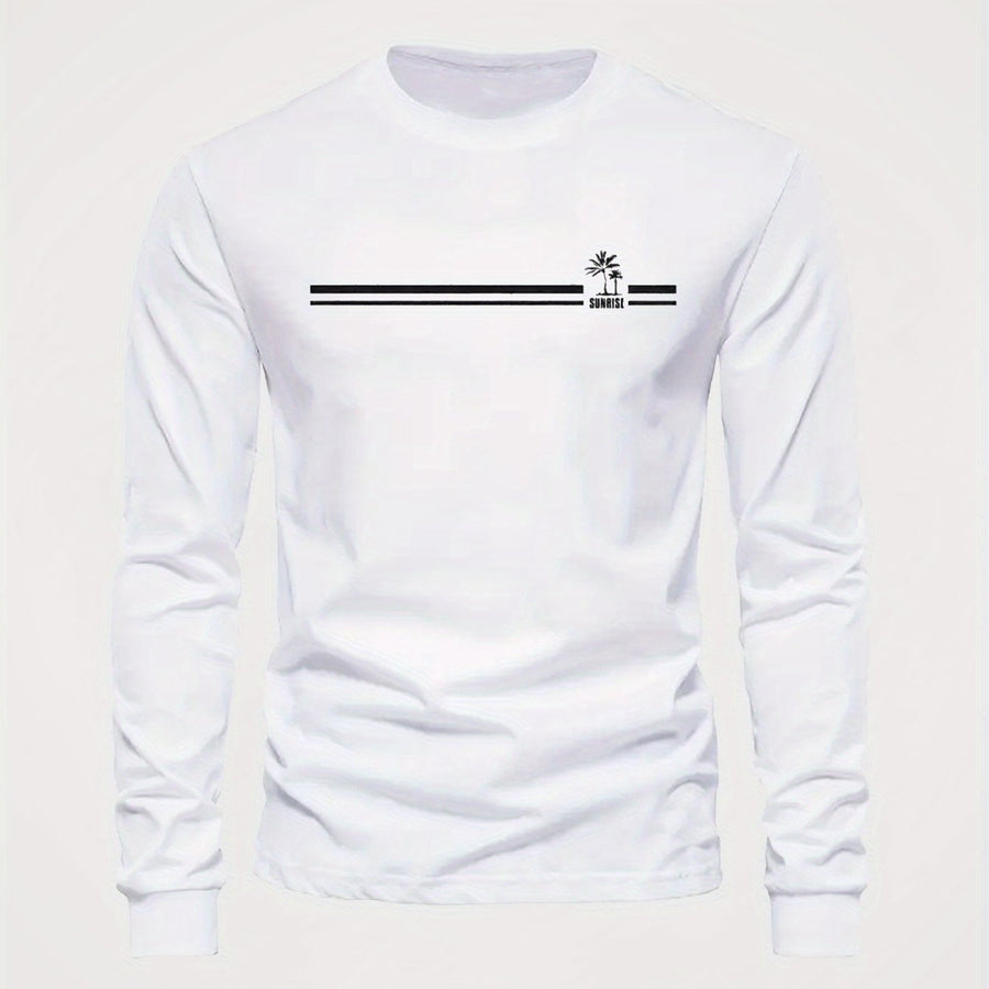 Långärmad T-shirt med tryck och rund halsringning