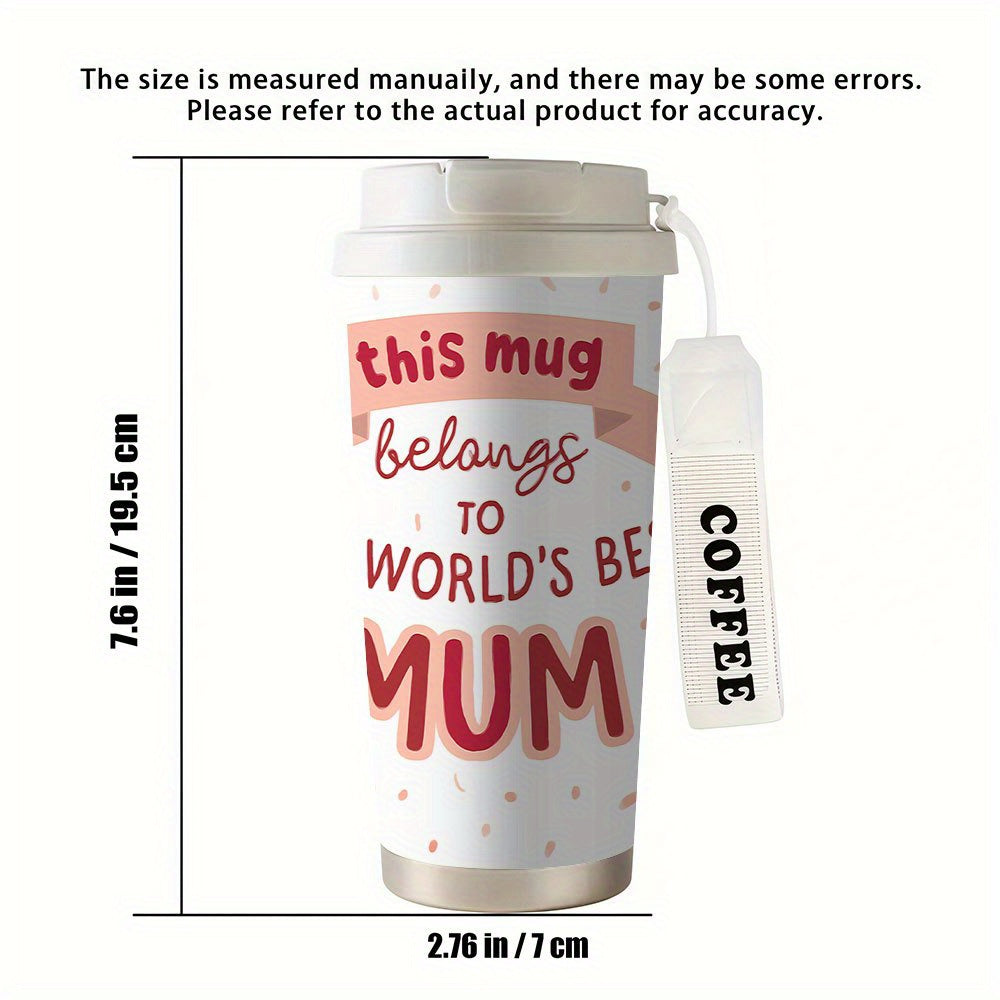 Resemugg för kvinnor – Världens bästa mamma – Personlig och praktisk kaffemugg för resor och vardag