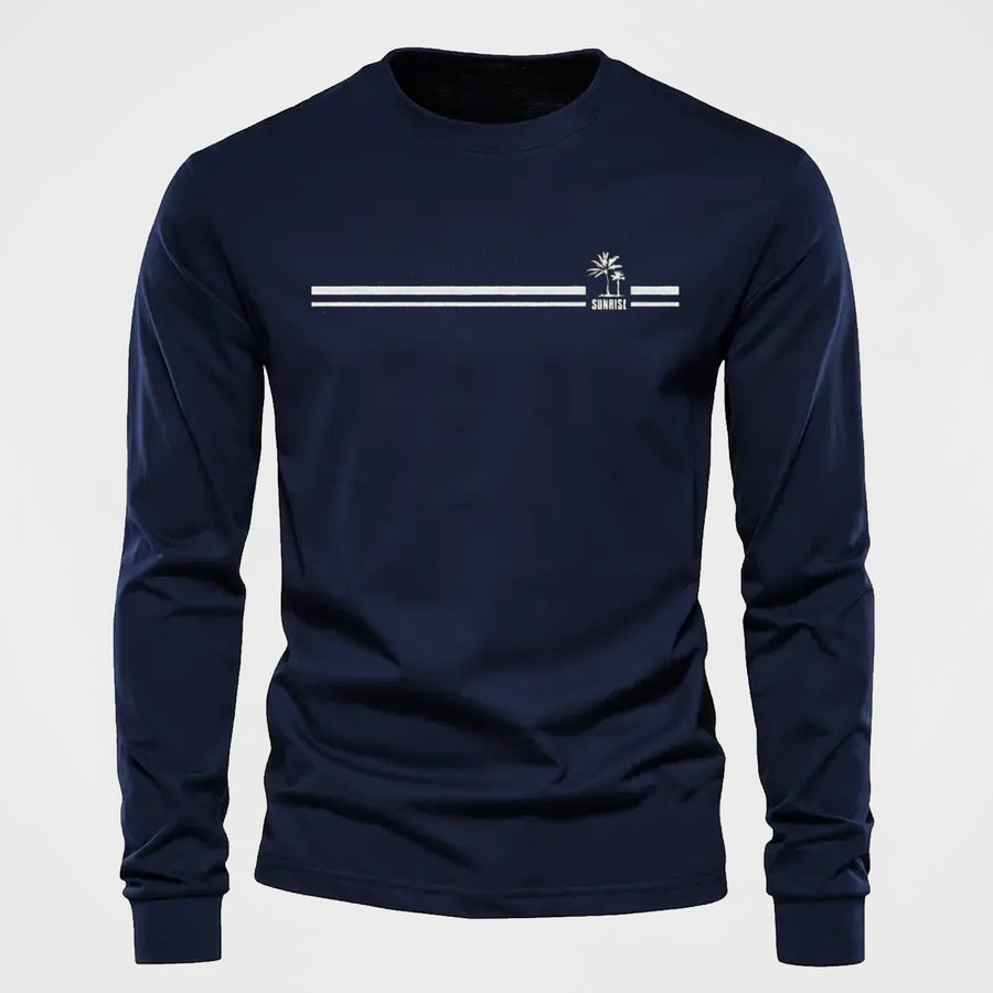 Långärmad T-shirt med tryck och rund halsringning