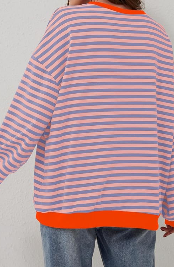 Damtröja Oversized Randig Relaxed Fit – Trendig Vardagsstil