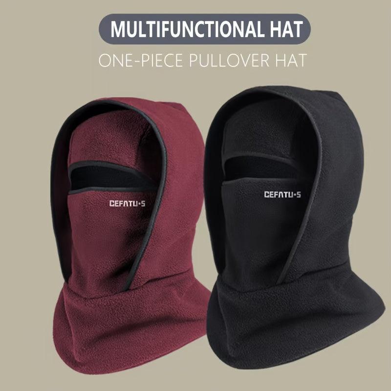 Varm Balaklava Huvudbonad för Vinterbruk i Mjukt Material, Fleece