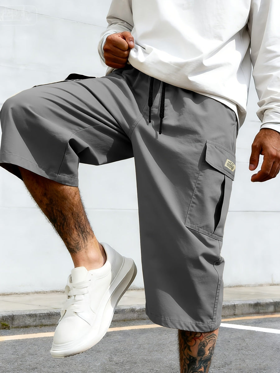 Herr Bermudashorts i cargo-stil för vardagsbruk och streetwear