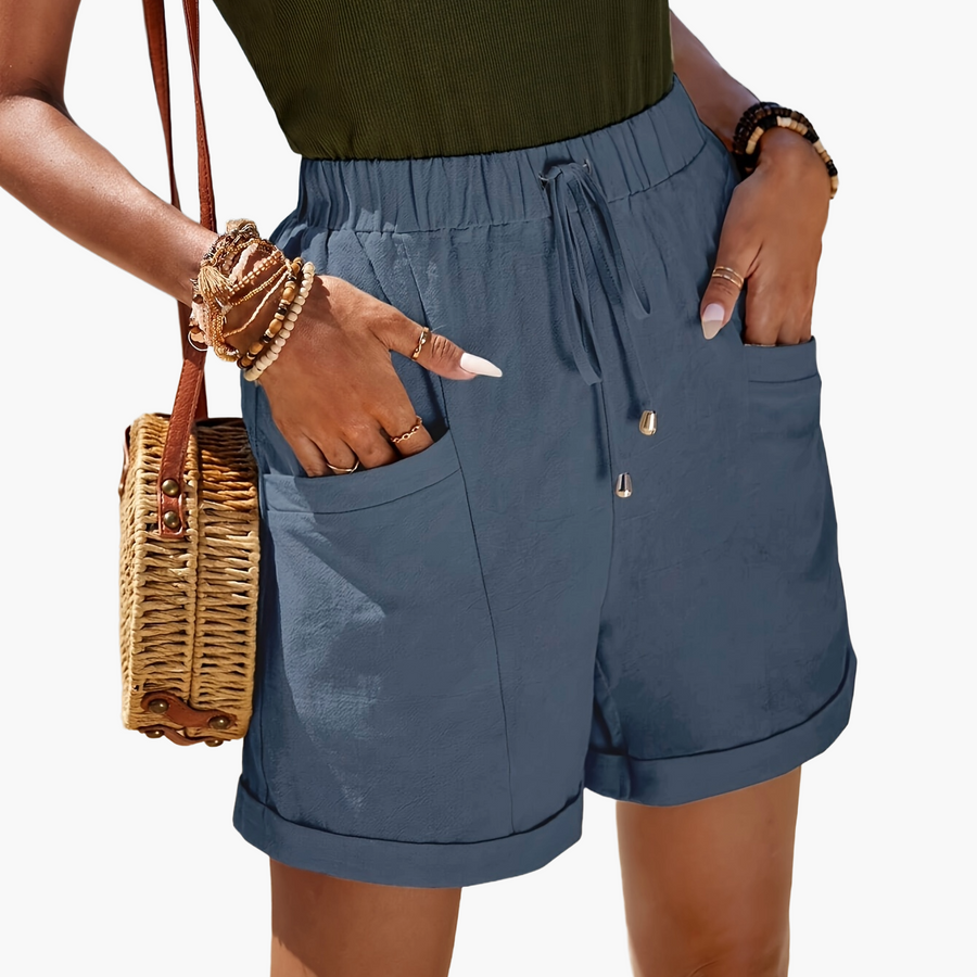 Damshorts med hög midja – Elegant vardagsstil för sommar och strand