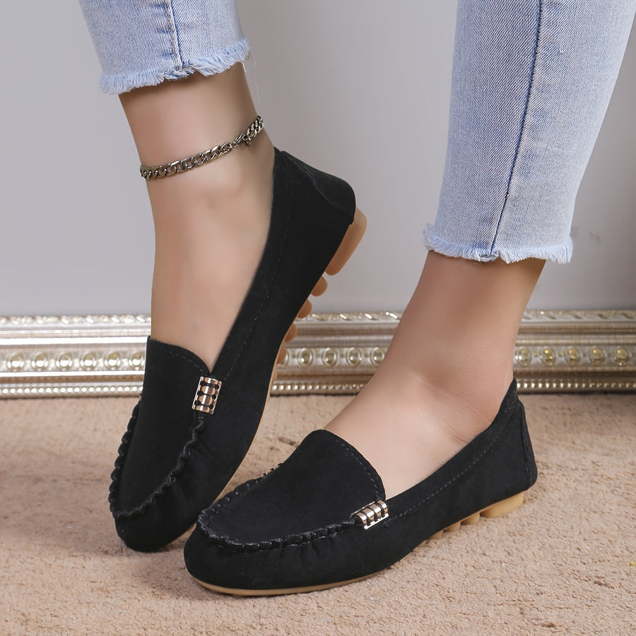 Damloafers för vardag och fritid – Klassiska mockasiner med komfortsula