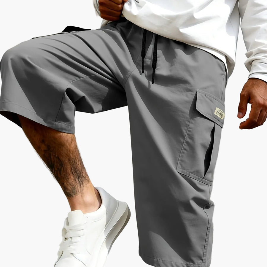 Herr Bermudashorts i cargo-stil för vardagsbruk och streetwear