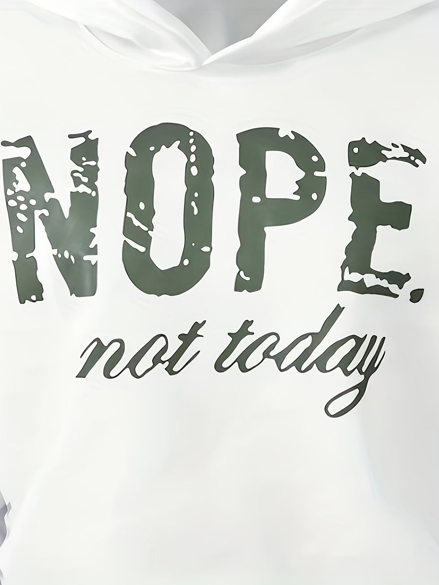 Unisex Hoodie & Cargobyxor Set Vit med Text Grön