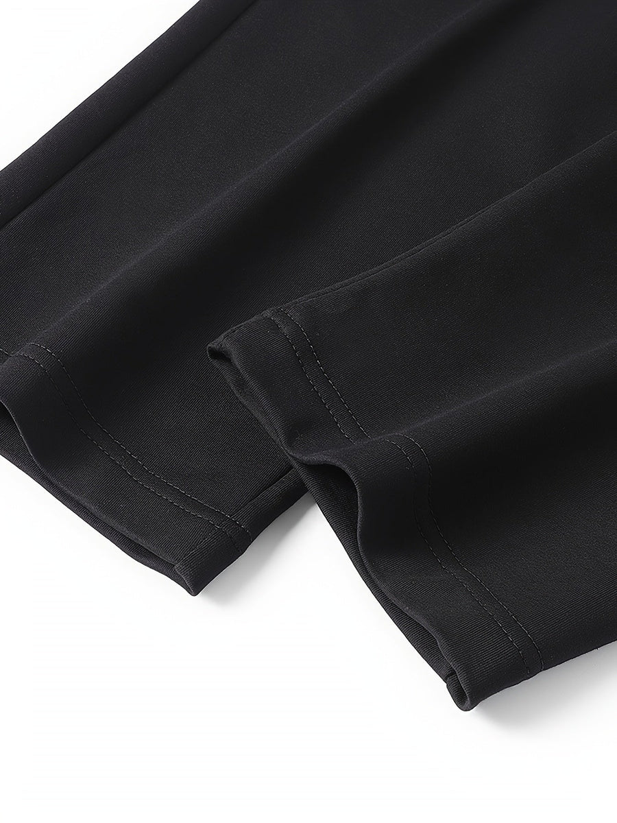 Herr Joggingbyxor Fleecefodrade 3-pack med Dragkedjefickor och Dragsko