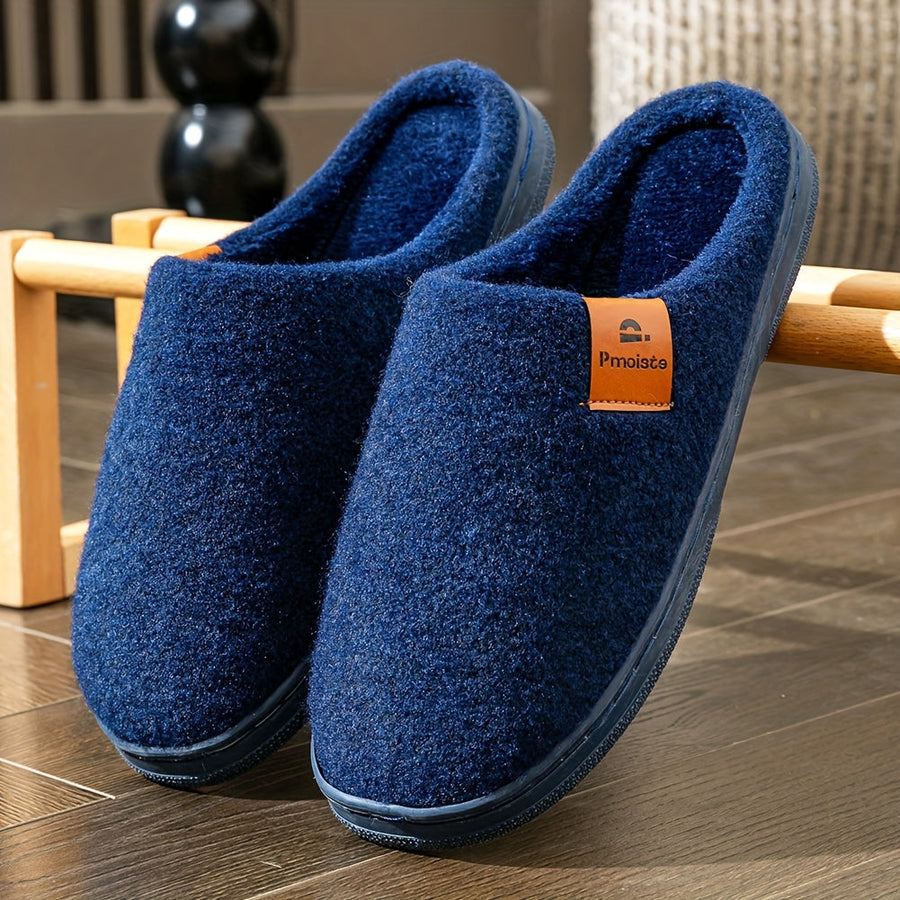 Unisex tofflor, varma hemmatofflor, mjuka innetofflor i svart