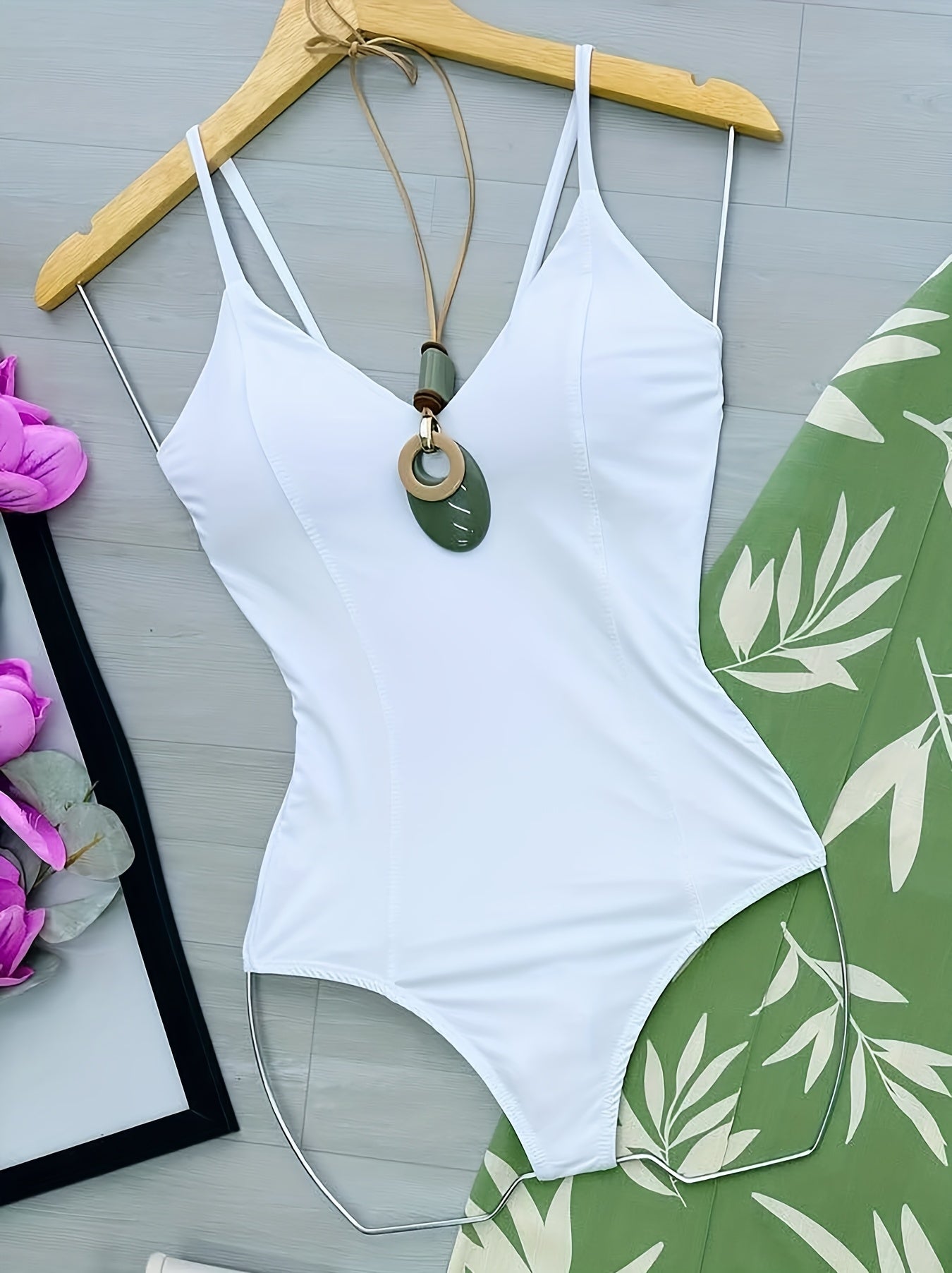 Dam Elegant Vida Byxbyxor med Växtmönster – Perfekta för Vår och Sommar