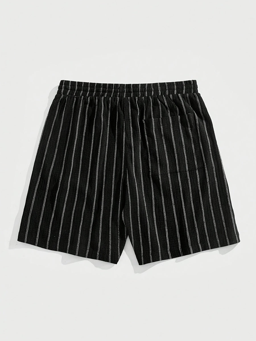 Herr Shorts med Smala Ränder – Avslappnad och Trendig Stil för Fritid eller Sport