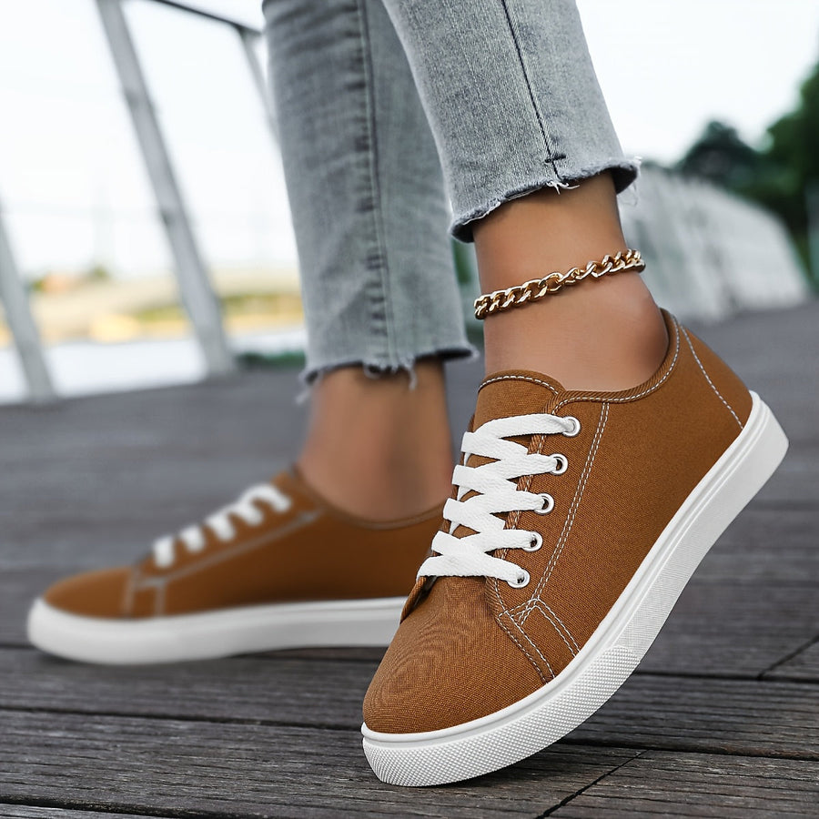 Dam Sneakers Låg Profil Vardagsskor Trendig Fritidsstil
