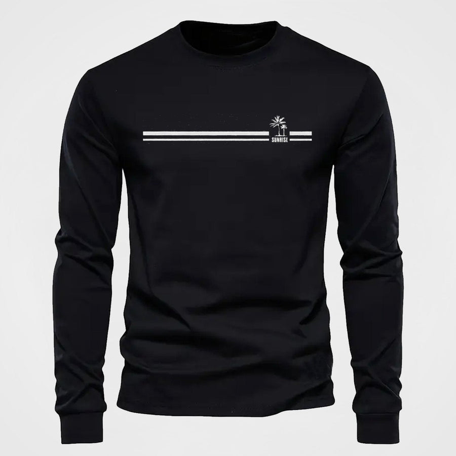 Långärmad T-shirt med tryck och rund halsringning