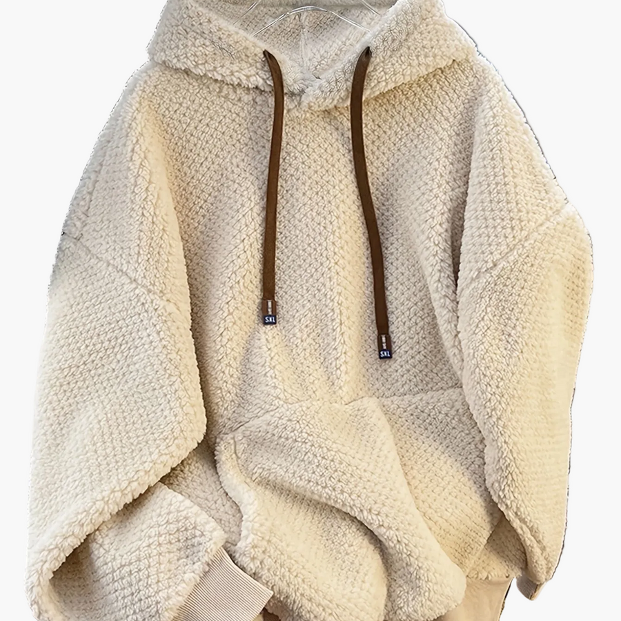 Unisex teddyfleece hoodie med dragsko och magficka
