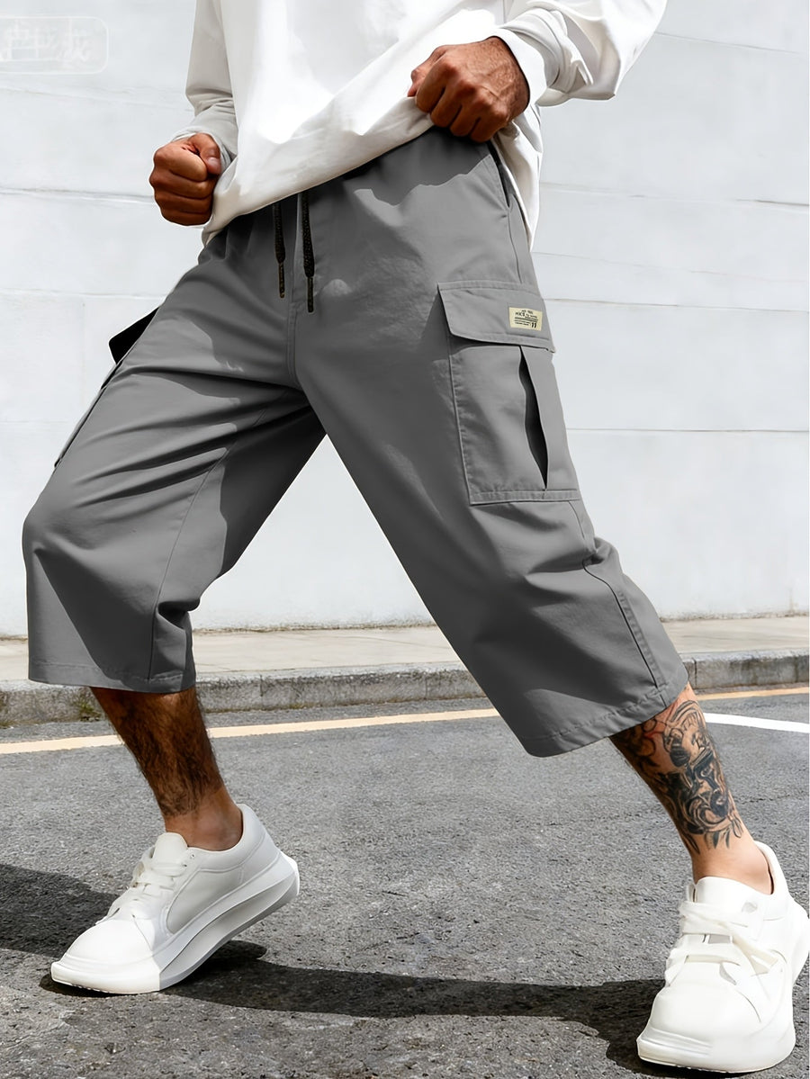 Herr Bermudashorts i cargo-stil för vardagsbruk och streetwear