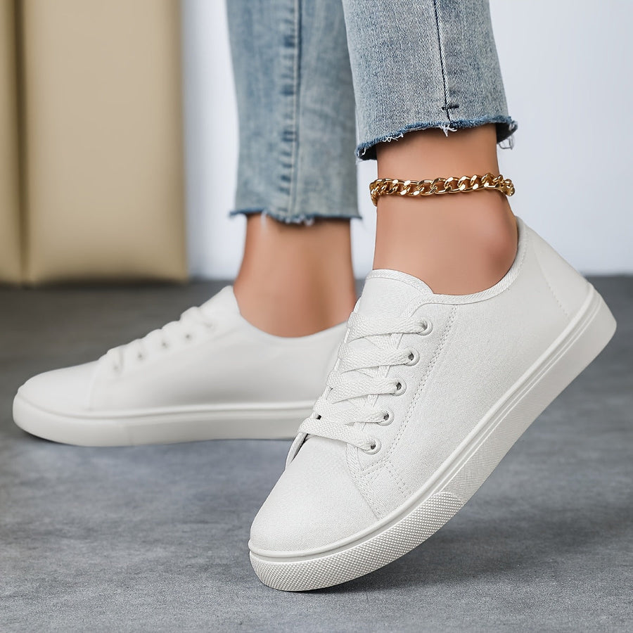 Dam Sneakers Låg Profil Vardagsskor Trendig Fritidsstil