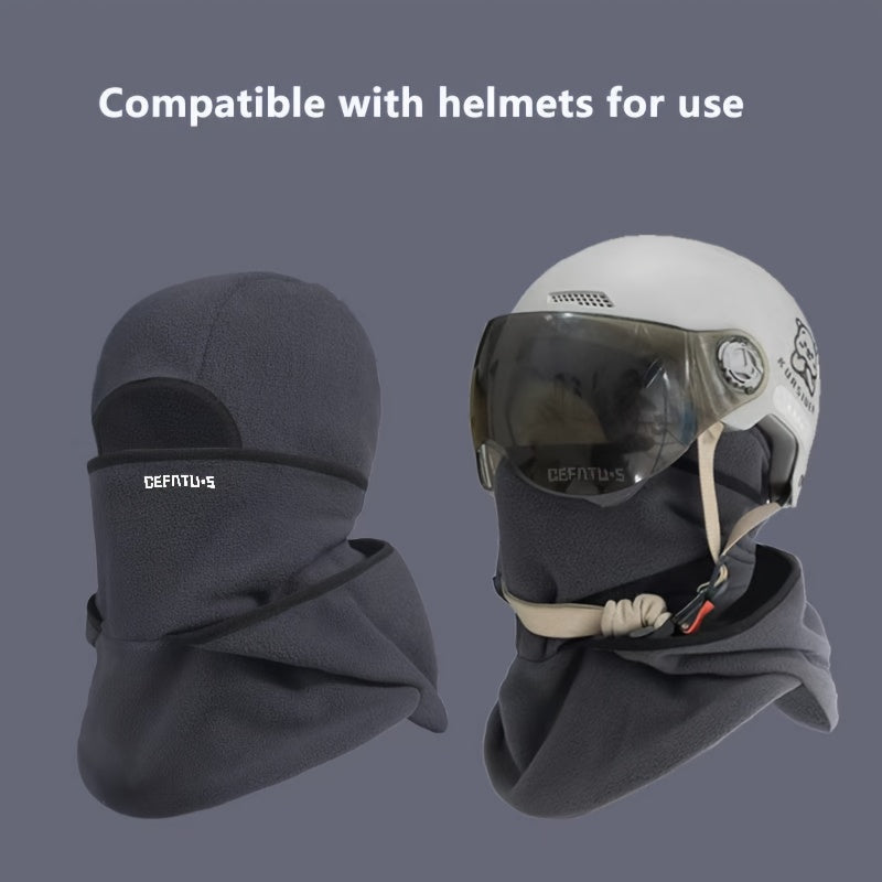 Varm Balaklava Huvudbonad för Vinterbruk i Mjukt Material, Fleece
