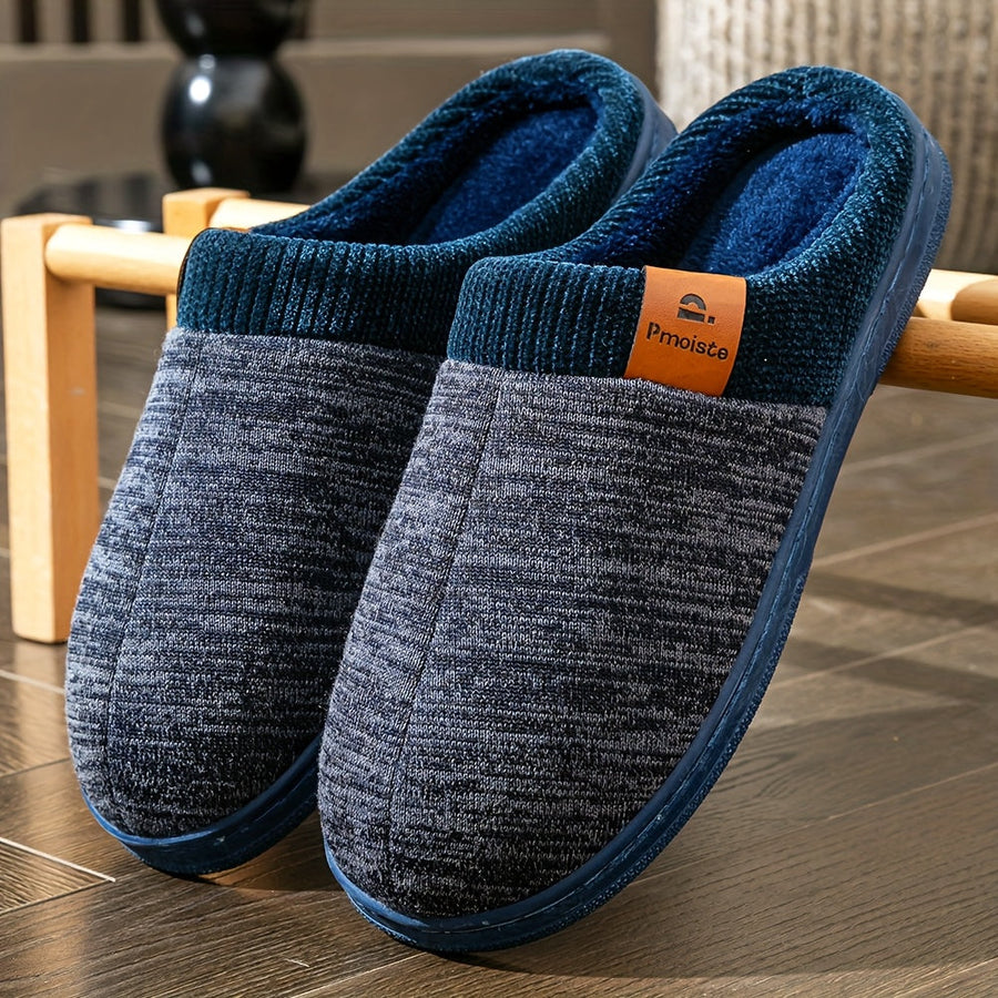 Unisex tofflor med mjukt foder och stickad ovandel, flera färger