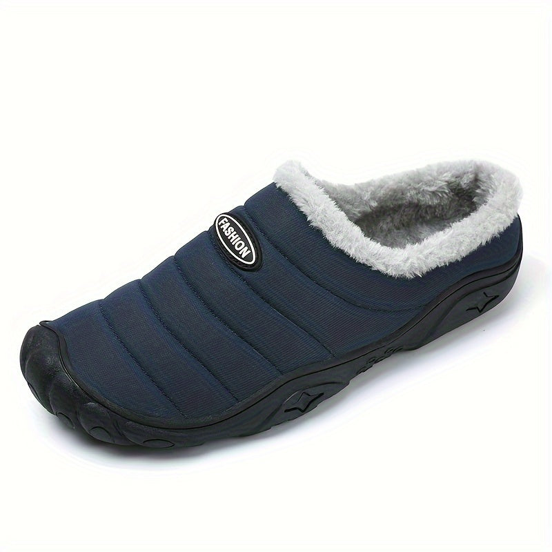 Unisex Mjuka Fodrade Tofflor med Quiltat Yttermaterial och Greppvänlig Sula