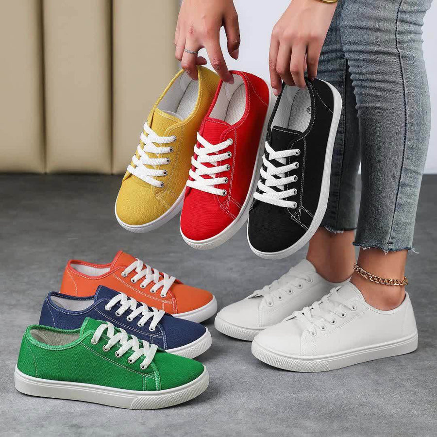 Dam Sneakers Låg Profil Vardagsskor Trendig Fritidsstil