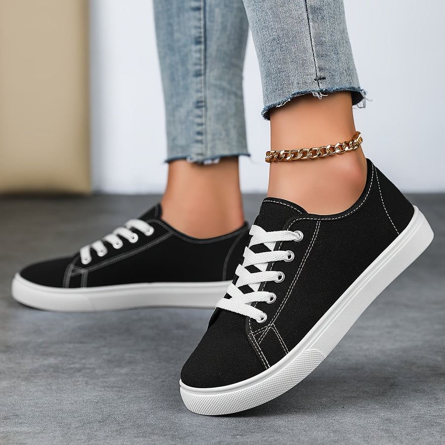 Dam Sneakers Låg Profil Vardagsskor Trendig Fritidsstil