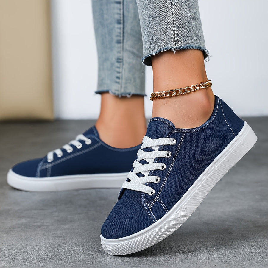 Dam Sneakers Låg Profil Vardagsskor Trendig Fritidsstil