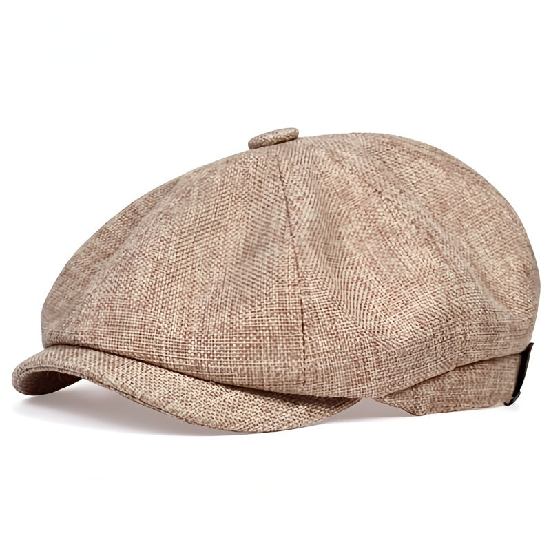 Gubbkeps med skärm, retrodesign i vävt tyg