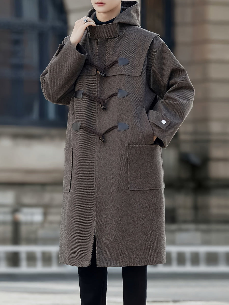 Herr Dufflecoat med Luva och Kneppknäppning