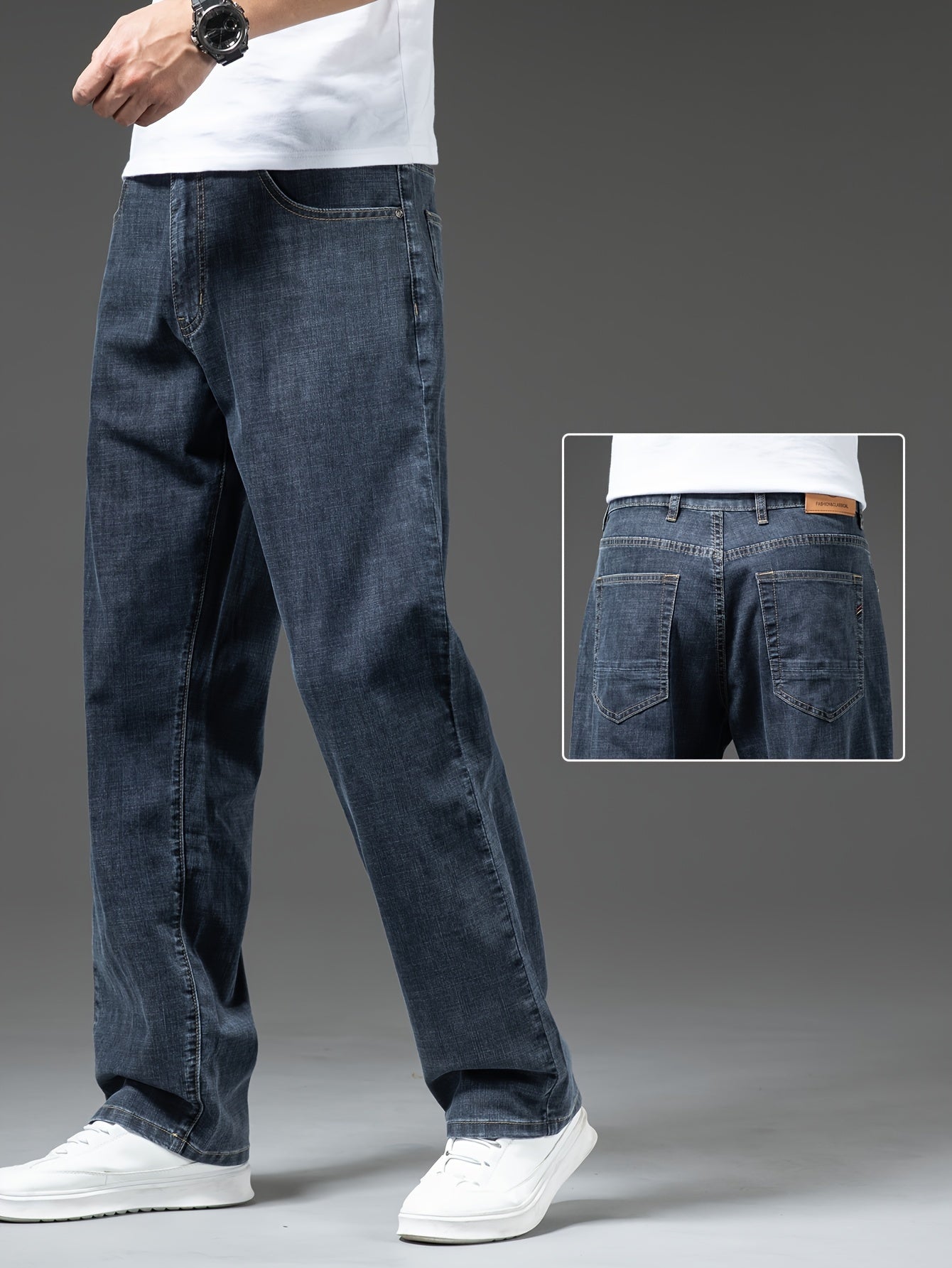 Herr Jeans Ledig Rak Passform Vardagsstil