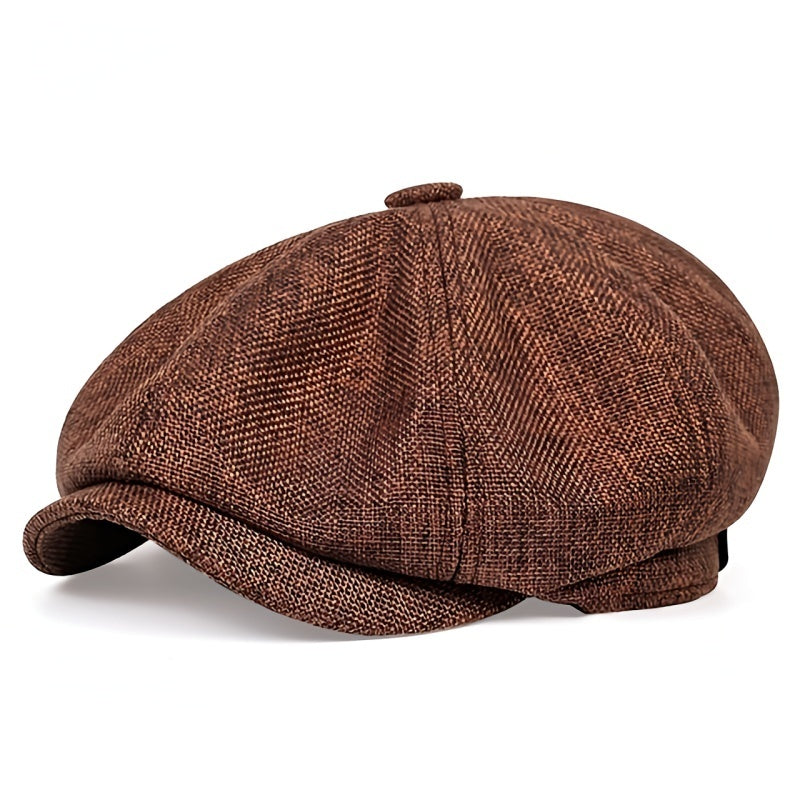 Gubbkeps med skärm, retrodesign i vävt tyg