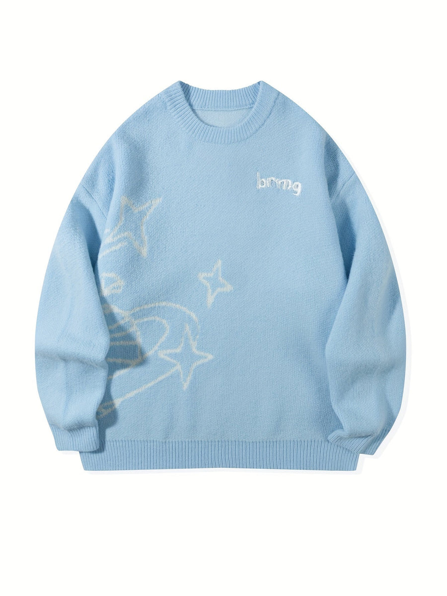 Unisex Tröja med Rymdtema och Stjärnor