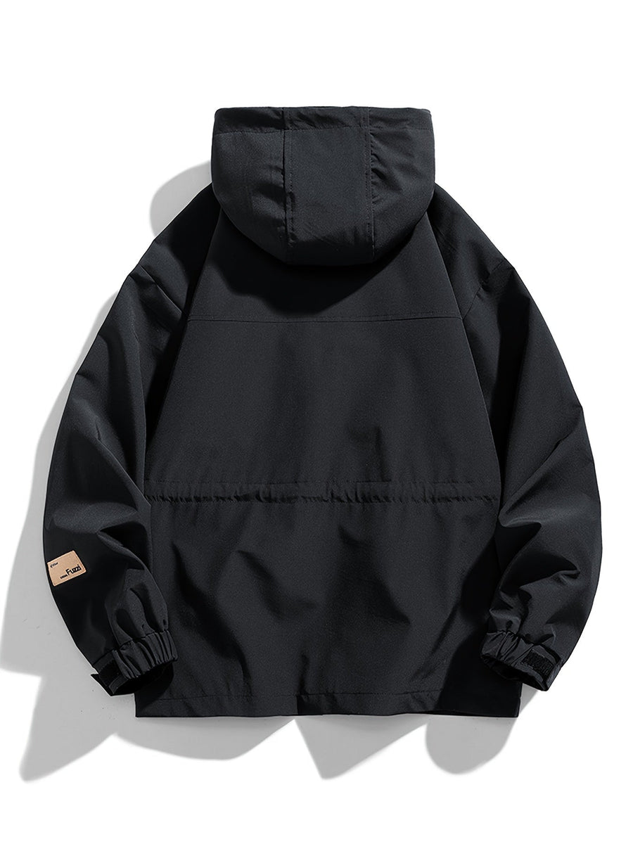 Unisex Parkasjacka med Huva och Fickor, Beige