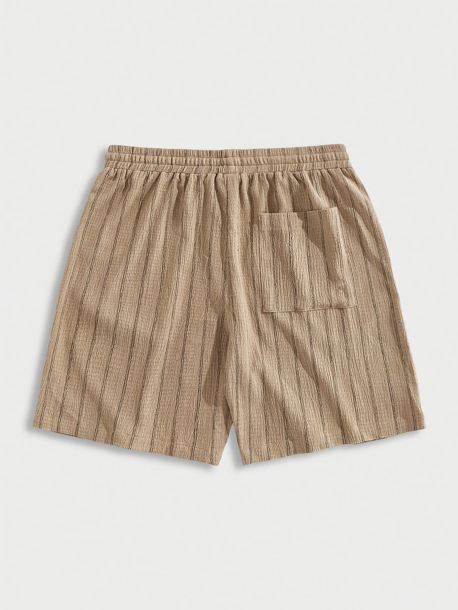 Herr Shorts med Smala Ränder – Avslappnad och Trendig Stil för Fritid eller Sport