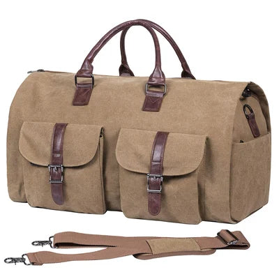 Herr Elegant Duffle Plaggväska Resväska Multifunktion för Affärsresor och Weekend