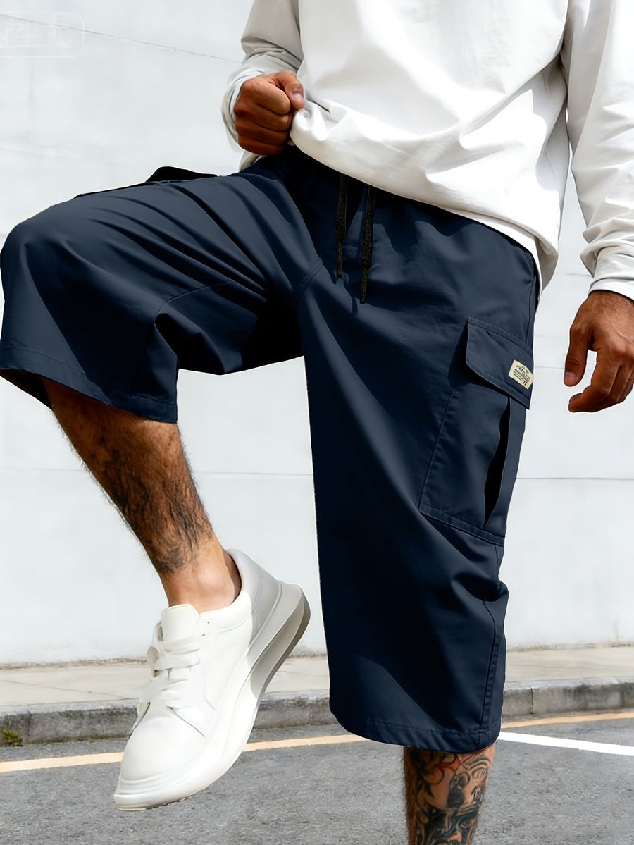 Herr Bermudashorts i cargo-stil för vardagsbruk och streetwear