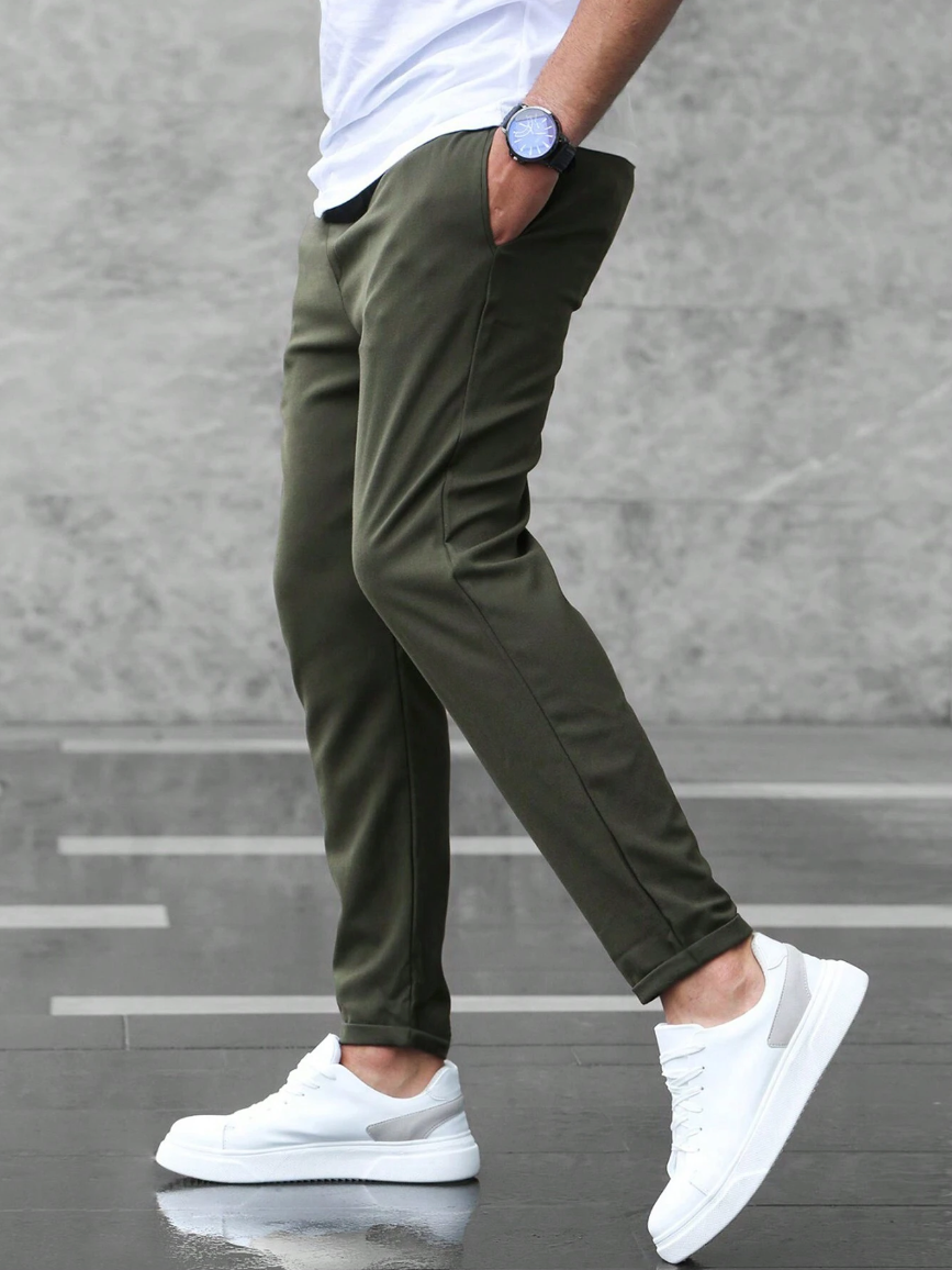 Herrbyxor – Slim Fit Jogger Stil för Arbete och Fritid